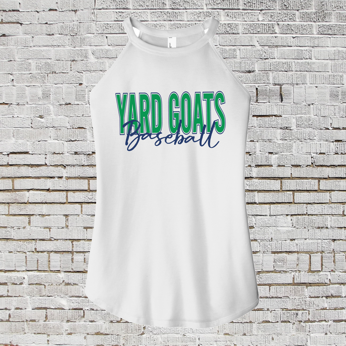 White Yard Goats Tank Top, Yard Goats Baseball Tank, White Yard Goats Rocker Shirt