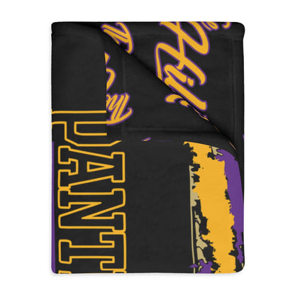 Panthers Baseball 2 Sided Velveteen Blanket, Custom Player Sports Blanket, The Hill Minky Blanket