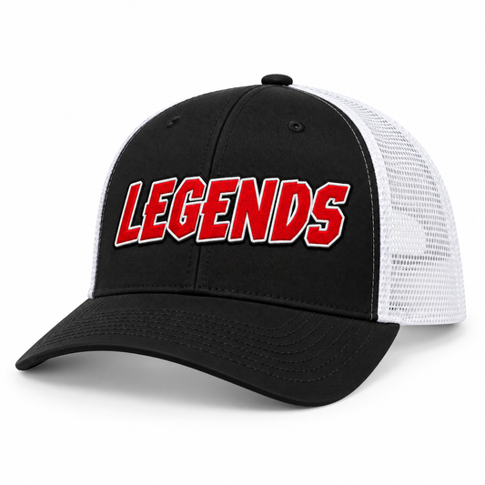Legends Basketball Trucker Hat – Black / White