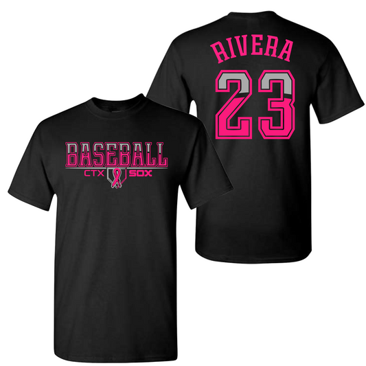 CTX Sox Breast Cancer Awareness Shirt, CTX Sox Baseball Jersey, Sox Baseball Tee, Black and Hot Pink Sox Baseball Shirt