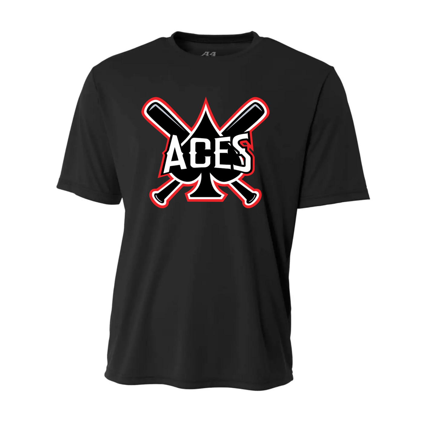 Black Aces Baseball Tshirt