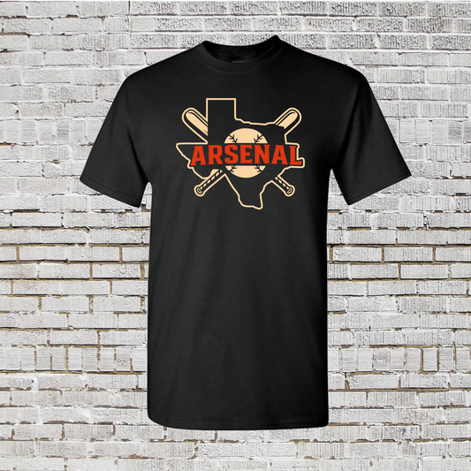 Black Arsenal Logo Shirt, Arsenal Baseball Tee, Arsenal Spiritwear