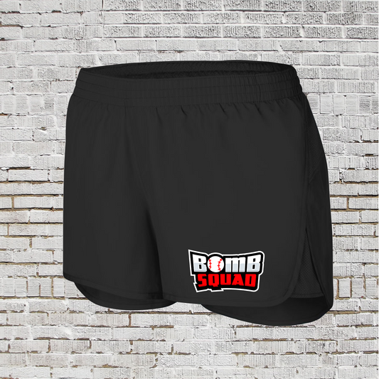 Womens Bomb Squad Shorts, Bomb Squad Baseball Shorts, Bomb Squad Baseball Running Shorts