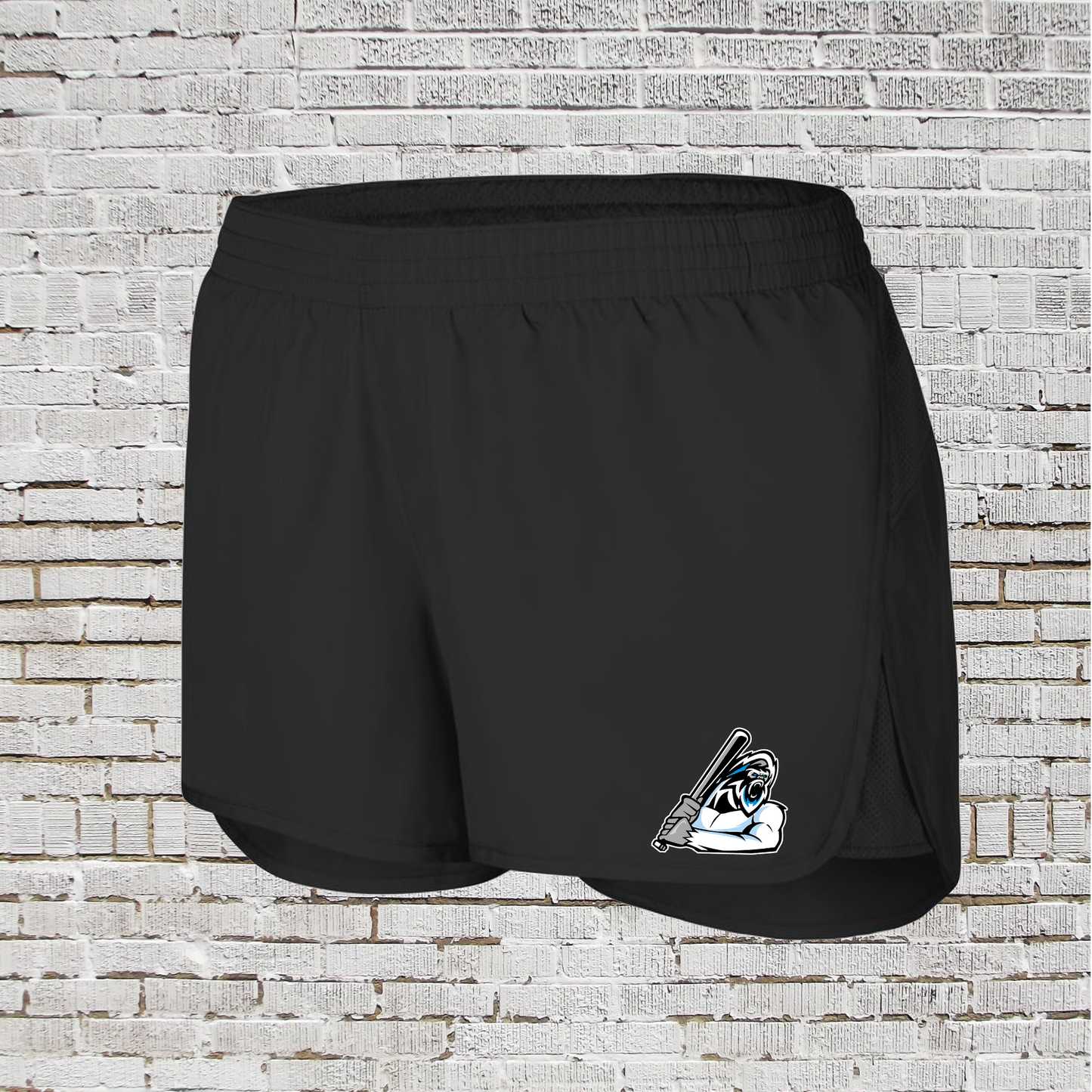 Womens Yeti Baseball Shorts, Yeti Baseball Shorts, Yeti Baseball Running Shorts