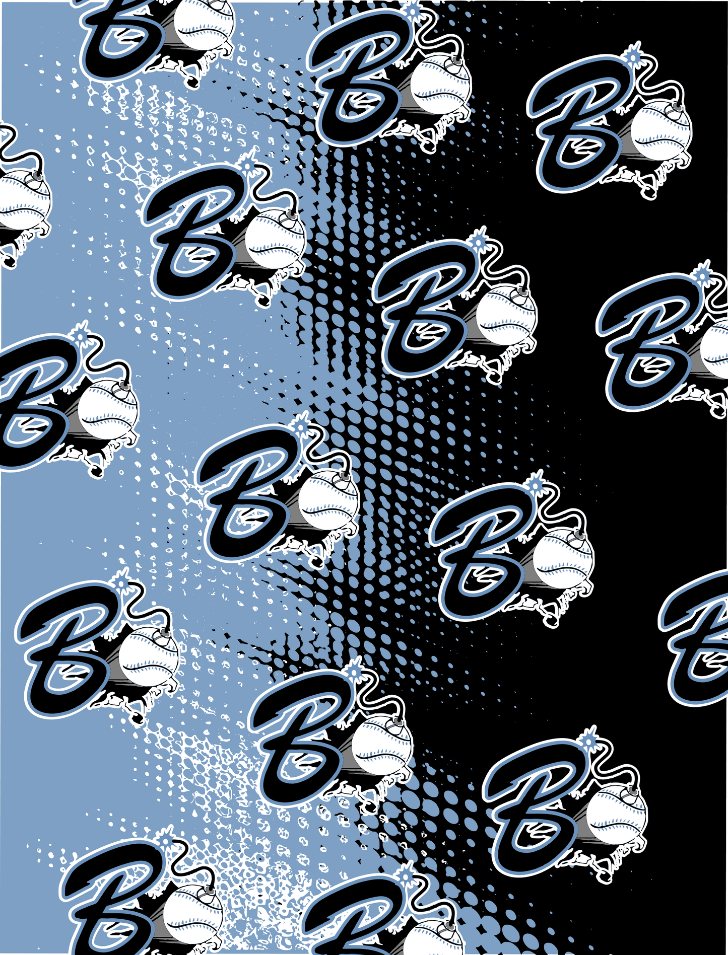 Georgetown Bombers Baseball 2 Sided Velveteen Blanket, Custom Player Sports Blanket, Player Name and Number  Minky Blanket