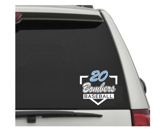 Georgetown Bombers Window Decal, Number Car Decal, Bombers Window Sticker