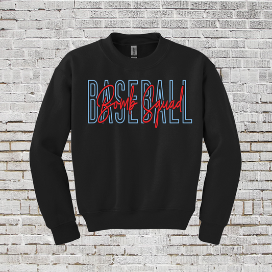 Bomb Squad Baseball Sweatshirt, Baseball Bomb Squad Sweat Shirt, Bomb Squad Baseball Spiritwear