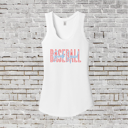 Bomb Squad Baseball Tank Top, Bomb Squad Baseball Tee, Bomb Squad White Tank, Bomb Squad Womens Shirt