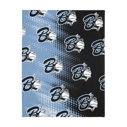Georgetown Bombers Baseball 2 Sided Velveteen Blanket, Custom Player Sports Blanket, Player Name and Number  Minky Blanket
