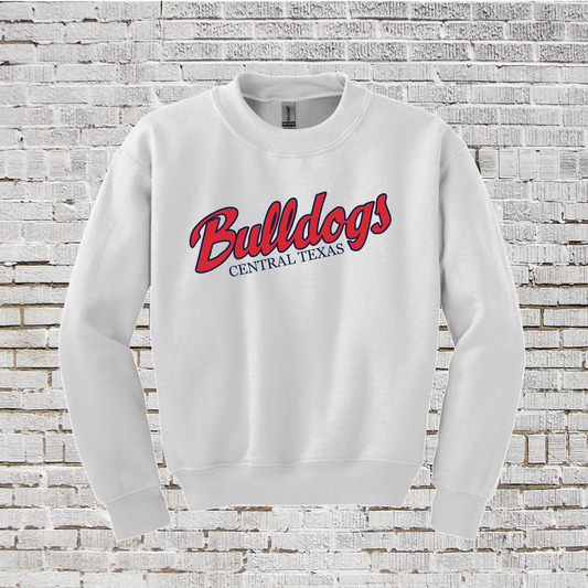 White Crewneck Sweatshirt Bulldogs Central Texas, Bulldogs Sweatshirt, White Central Texas Bulldogs Sweatshirt