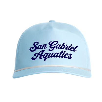 San Gabriel Aquatics Performance Rope Hat – Carolina Blue