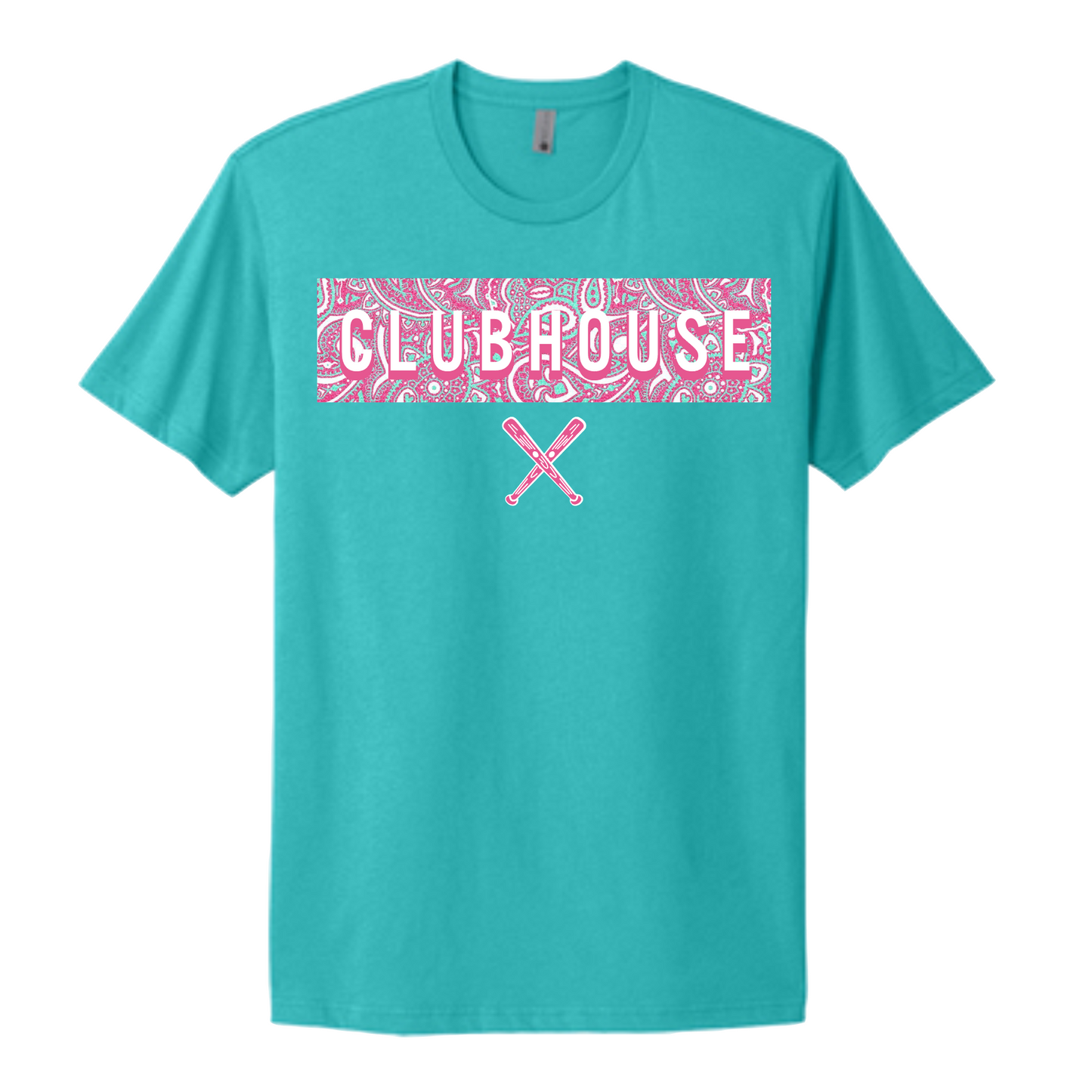 Stix Clubhouse Paisley Tee, Clubhouse Navy Paisley Shirt, Stix Softball Tshirt