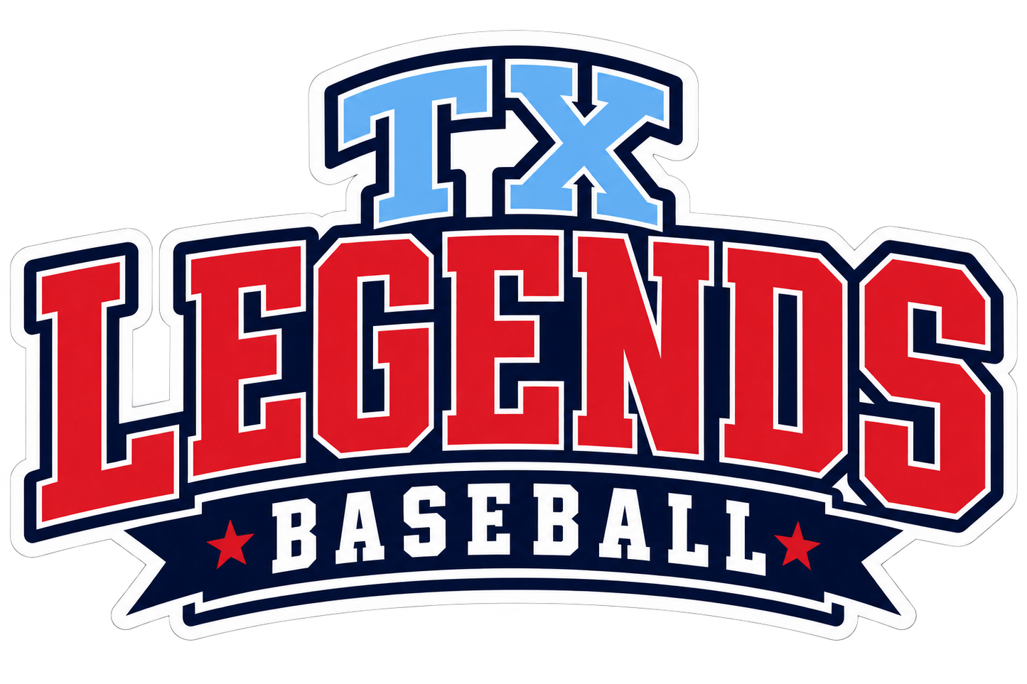 TX Legends Baseball Stickers