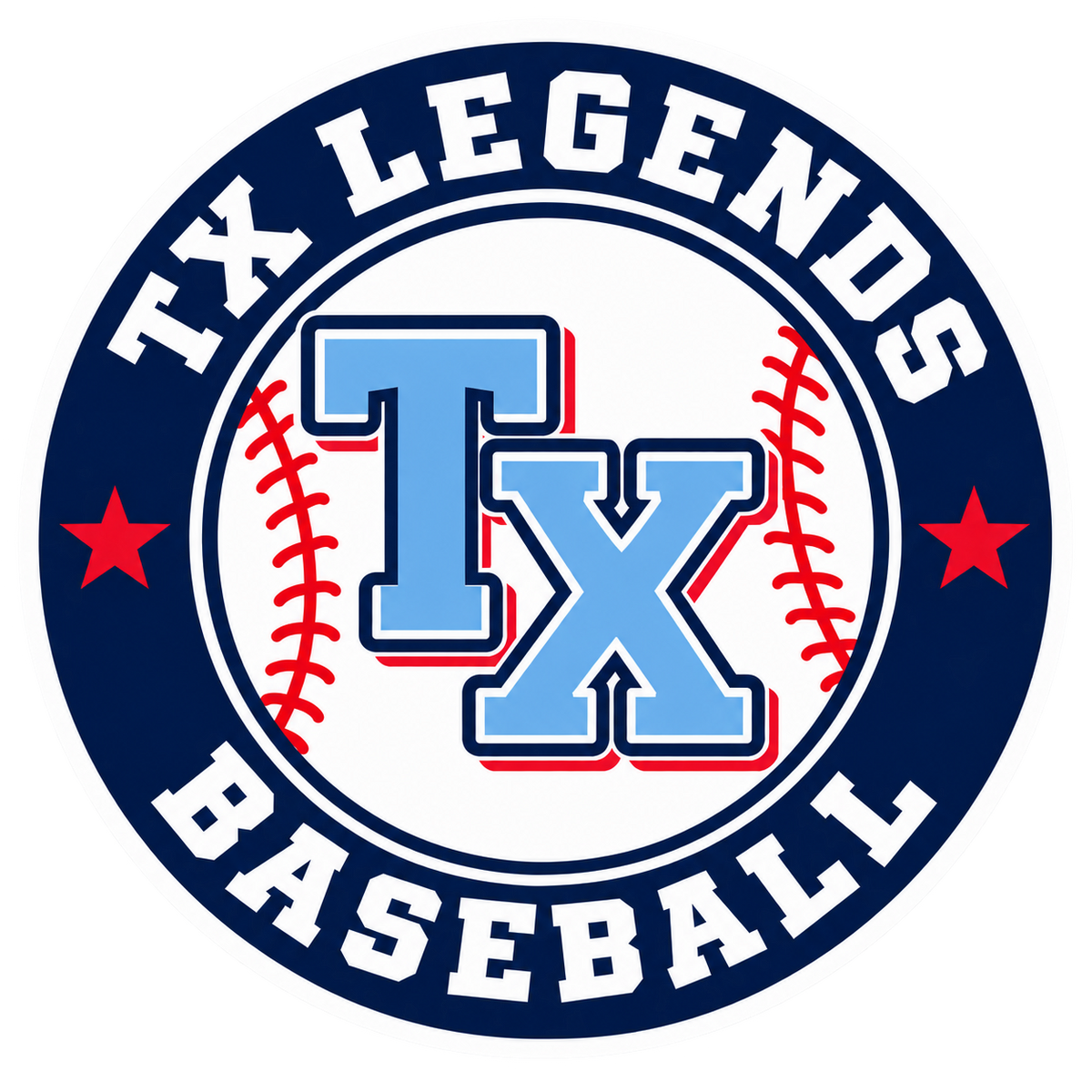 TX Legends Baseball Stickers