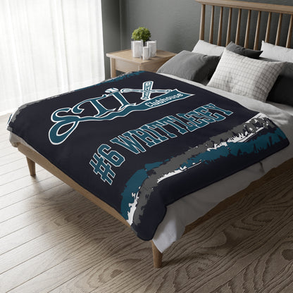 Stix Clubhouse Softball 2 Sided Velveteen Blanket, Custom Player Sports Blanket, Player Name and Number  Minky Blanket