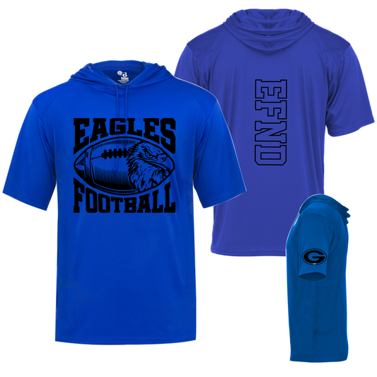 Eagles Football Short Sleeve Hoodie, Georgetown Eagles Hoodie Tshirt, EFND Hoodie