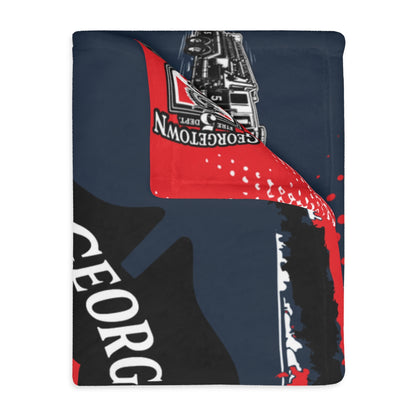 Georgetown Fire Department 2 Sided Velveteen Blanket, Custom Name Blanket
