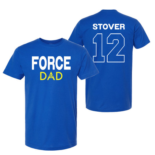 Force Soccer Dad Tee, Drifit Soccer Dad Shirt, Custom Number Soccer Dad