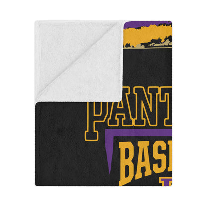 Panthers Baseball 1 Sided Velveteen Blanket, Custom Player Sports Blanket,