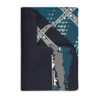 Stix Clubhouse Softball 2 Sided Velveteen Blanket, Custom Player Sports Blanket, Player Name and Number  Minky Blanket