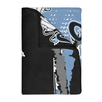 Georgetown Bombers Baseball 2 Sided Velveteen Blanket, Custom Player Sports Blanket, Player Name and Number  Minky Blanket