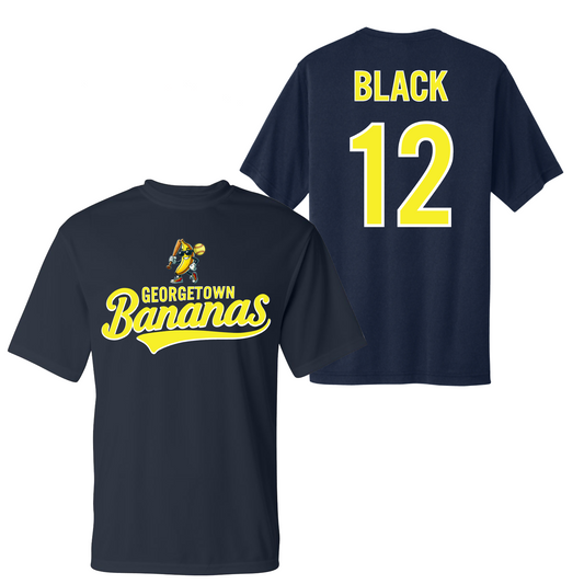 Navy Georgetown Bananas Practice Tshirt, Georgetown Bananas, Bananas Softball Shirt
