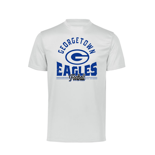 White Georgetown Eagles Football Tee, Eagles Tshirt, Georgetown Football Tee