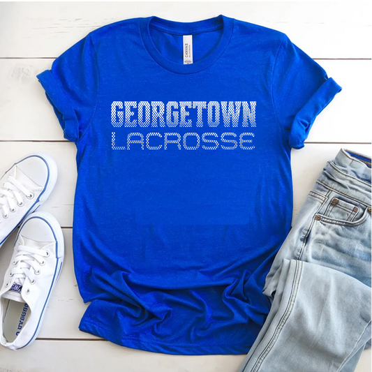 Georgetown Lacrosse Royal Blue Halftone Tee