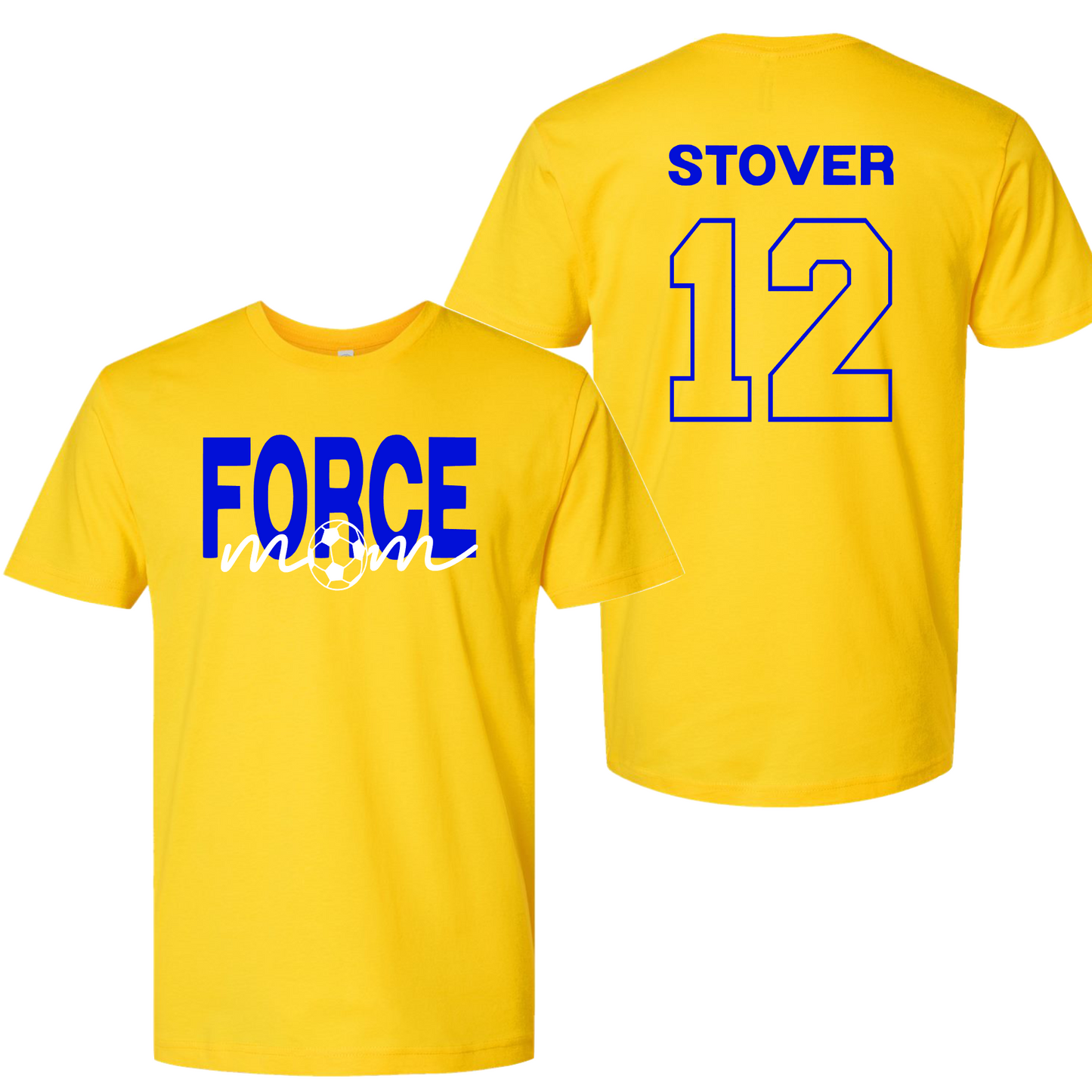 Yellow Force Soccer Mom Tee, Drifit Soccer Mom Shirt, Custom Number Soccer Mom