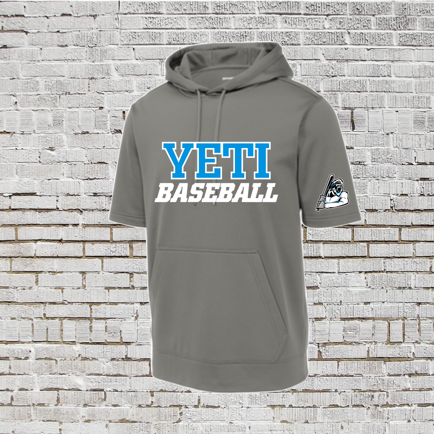 Short Sleeve Fleece Yeti Baseball, Baseball Yeti Sweatshirt, Yeti Baseball Hoodie