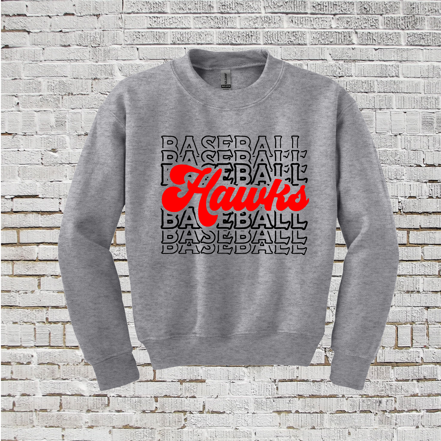 Hawks Baseball Sweatshirt, Baseball Hawks Sweat Shirt, Hawks Baseball Spiritwear