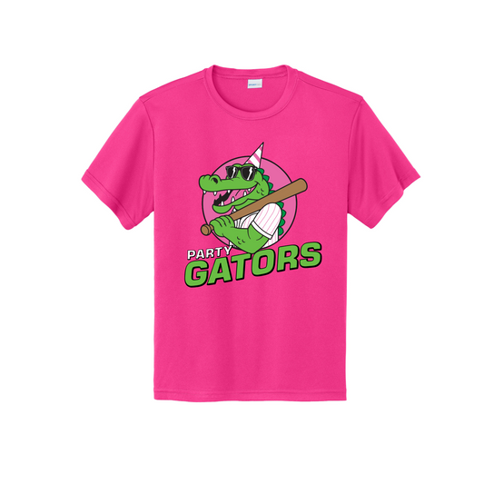 Party Gators Hot Pink Tshirt, Hot Pink Party Gators Tee, Party Gators Baseball Shirt