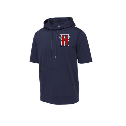 Hutto Angels Fleece Hooded Shirt, Hutto Angels Logo Short Sleeve Hoodie, Angels Baseball Spiritwear