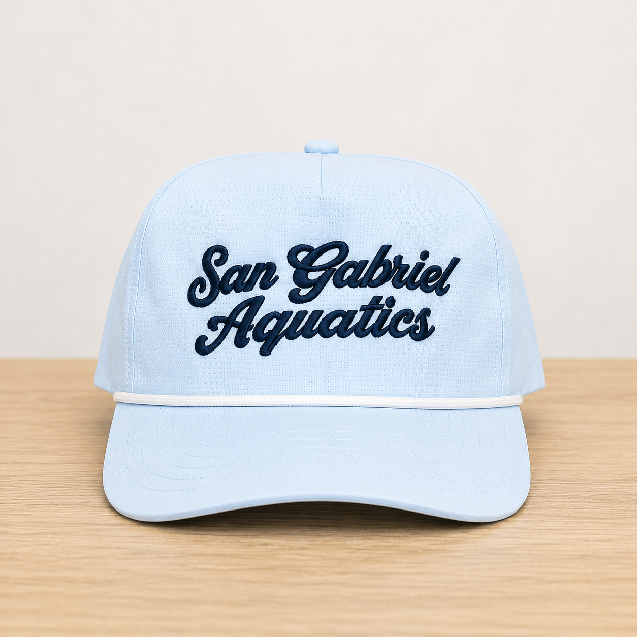 San Gabriel Aquatics Performance Rope Hat – Carolina Blue