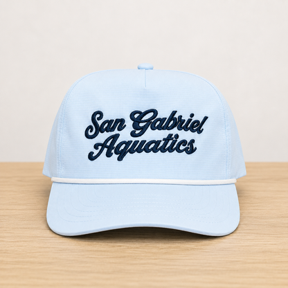 San Gabriel Aquatics Performance Rope Hat – Carolina Blue
