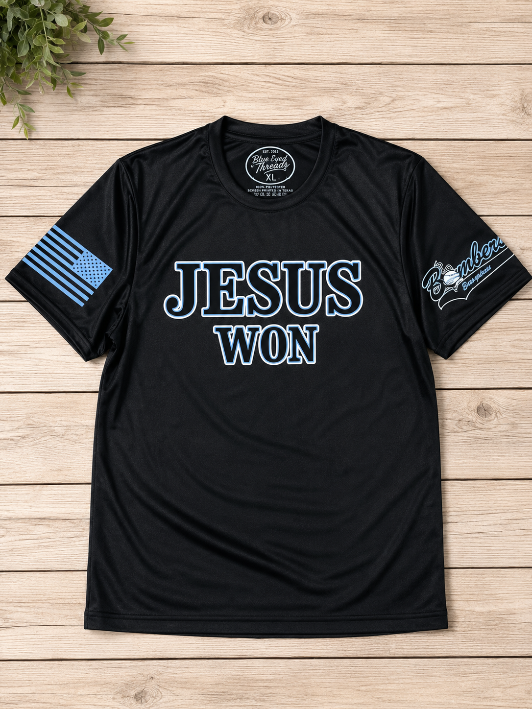 Jesus Won Bombers Graphic Tee – Faith Streetwear Christian Shirt