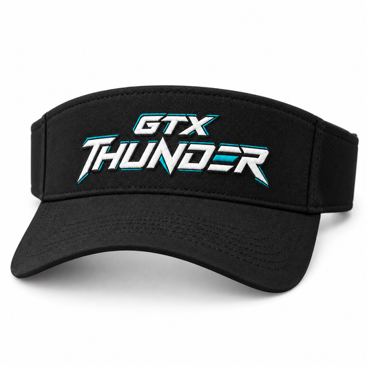 GTX Thunder Black Embroidered Visor | Team Gear