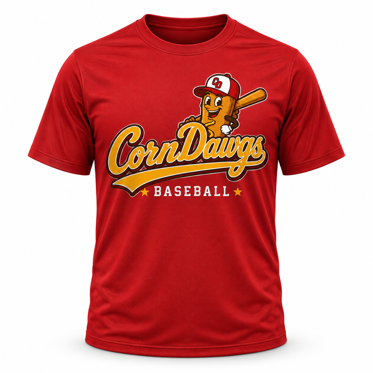 Corn Dawgs Baseball Red Performance T-Shirt