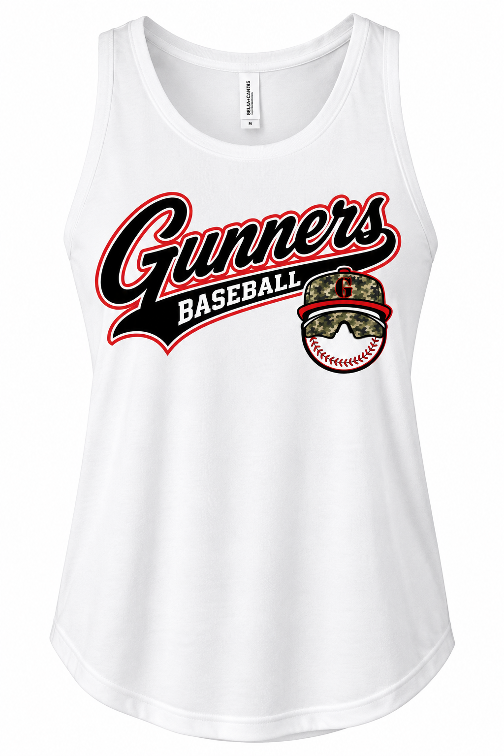Gunners Baseball Women’s Tank – White
