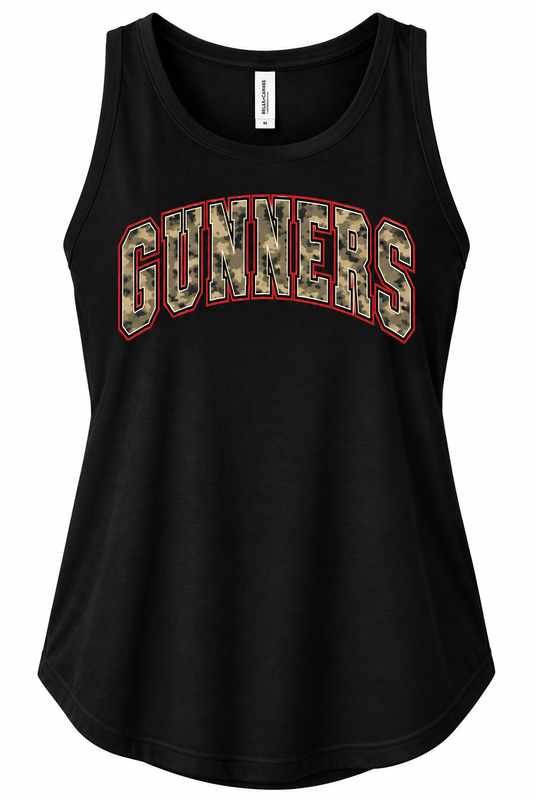 Gunners Baseball Camo Women’s Tank – Black