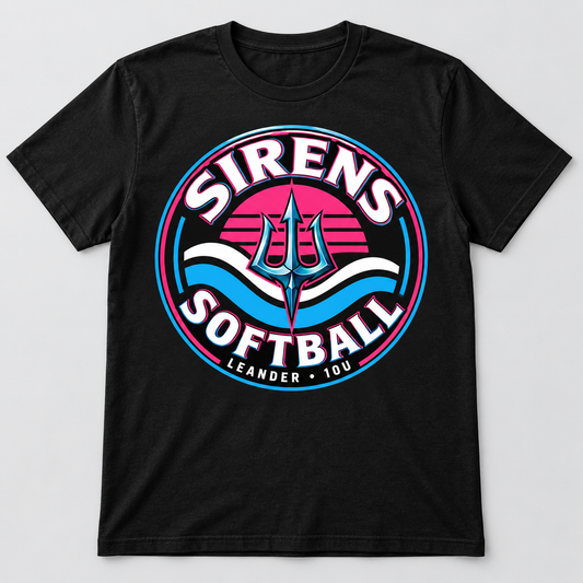 Sirens Leander 10U Retro Wave Softball Tee