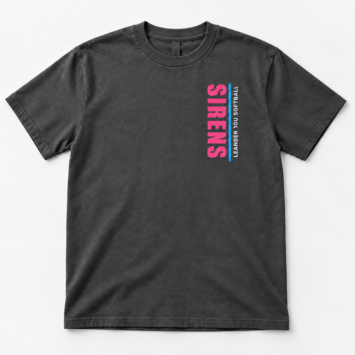 Sirens Leander 10U Softball Vertical Design Tee