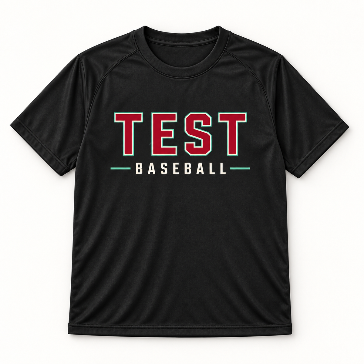 Test Baseball Black Performance Shirt