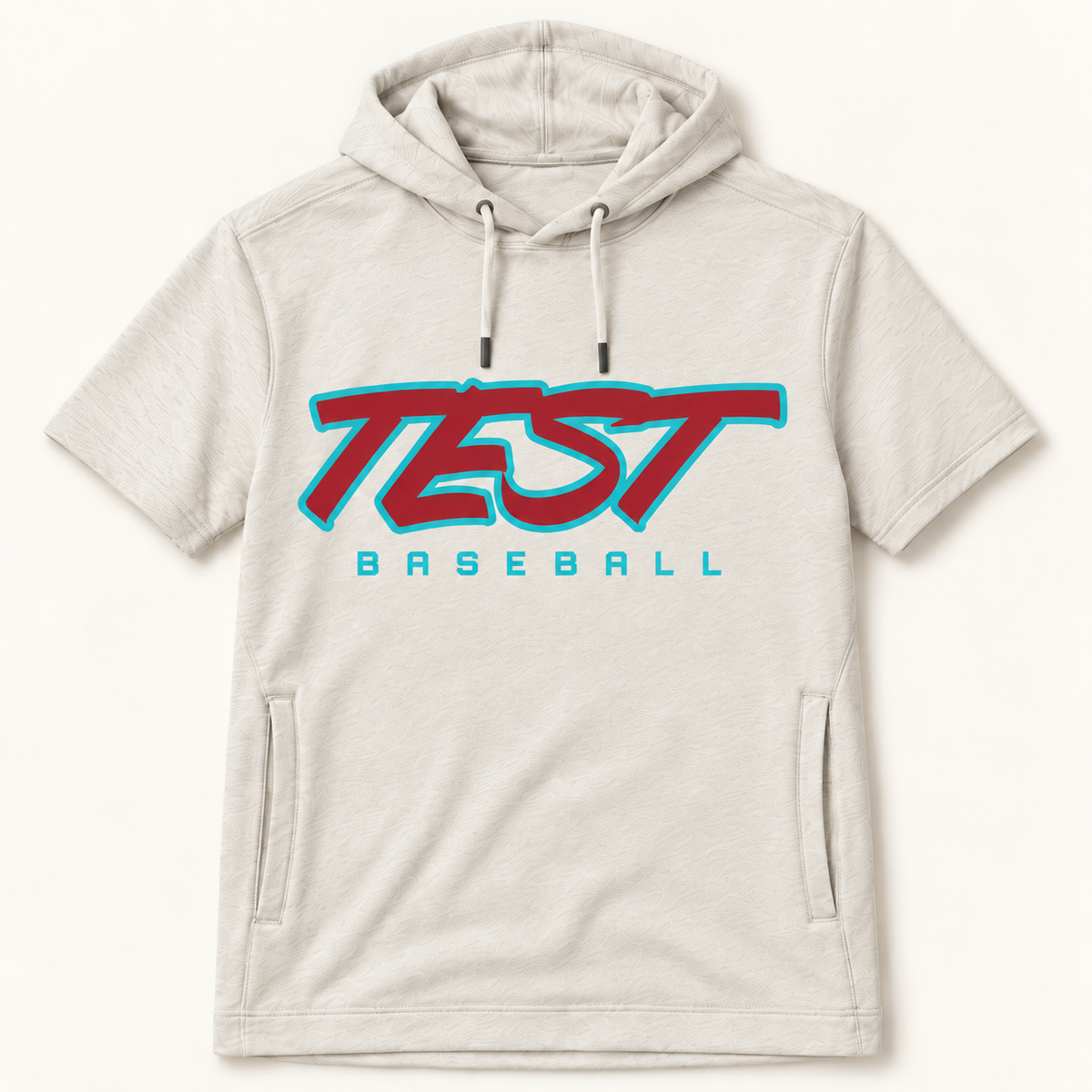 Test Baseball Angular Logo Short-Sleeve Hoodie