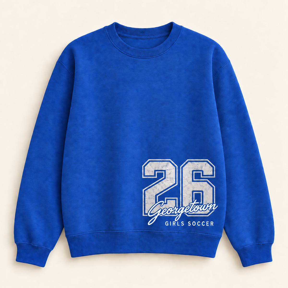 Georgetown Girls Soccer 26 Royal Blue Crewneck Sweatshirt