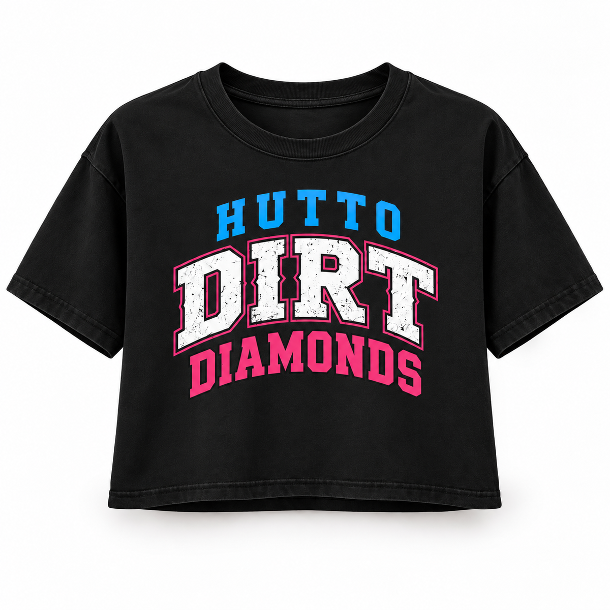 Hutto Dirt Diamonds Collegiate Crop Tee