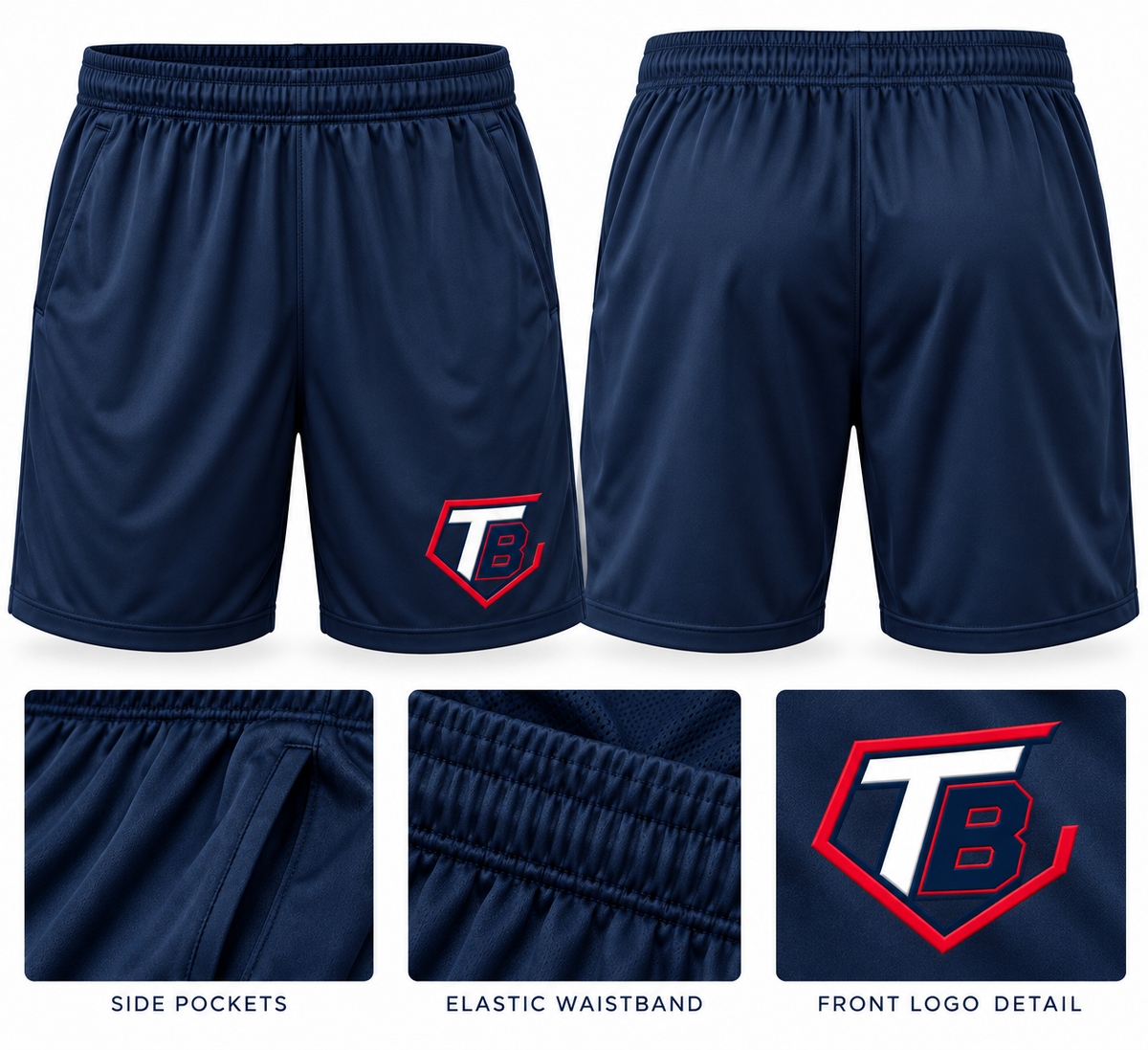 Torque Baseball Navy Shorts