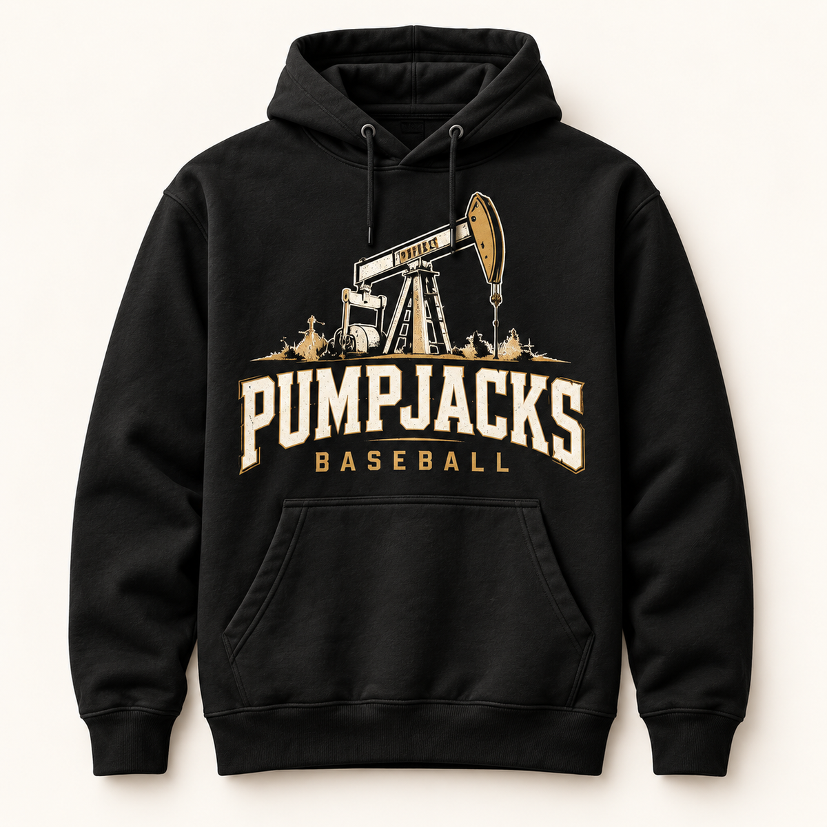 PumpJacks Baseball Black Pumpjack Hoodie