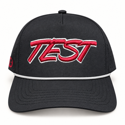 Test Baseball Black Performance Rope Hat