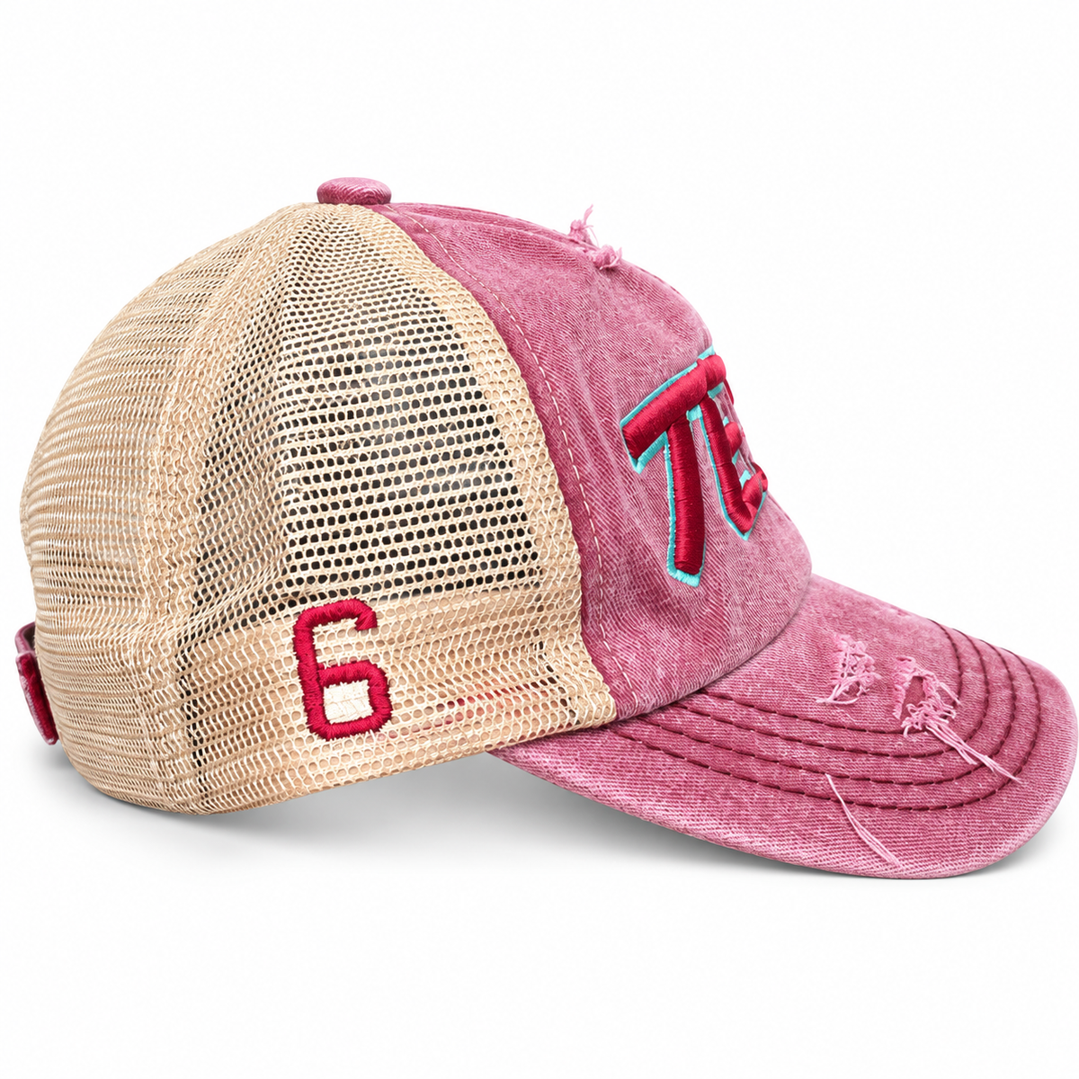 TEST Baseball Distressed Ponytail Trucker Hat